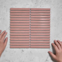 Reid Gloss Blush Kit Kat Ceramic Mosaic Tile